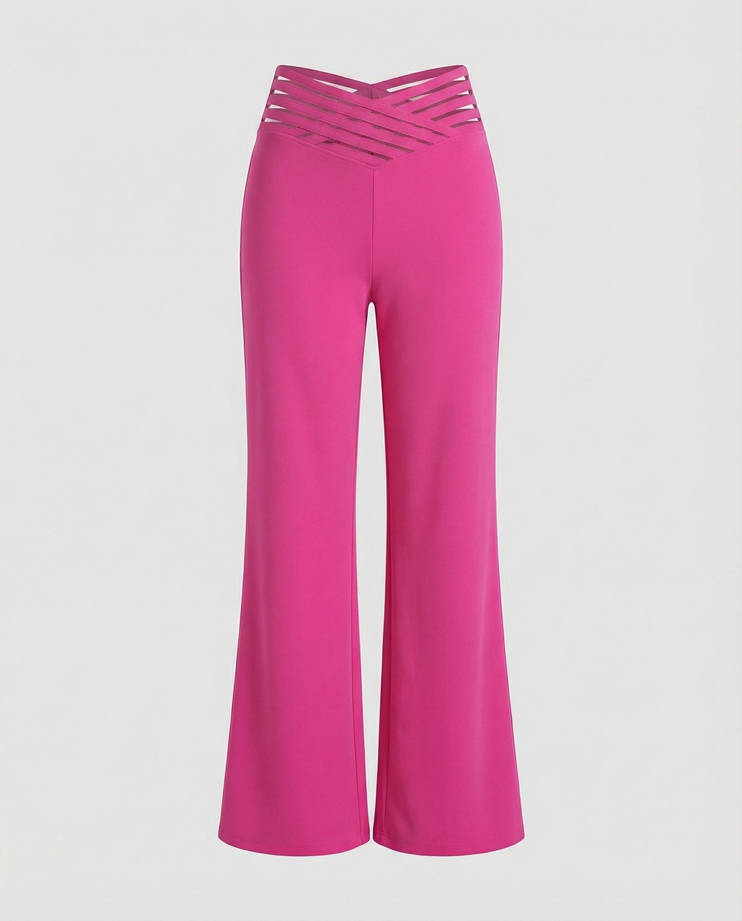 Damen Palazzo-Hose Weit Bequem Mit Cut-Outs Trendy