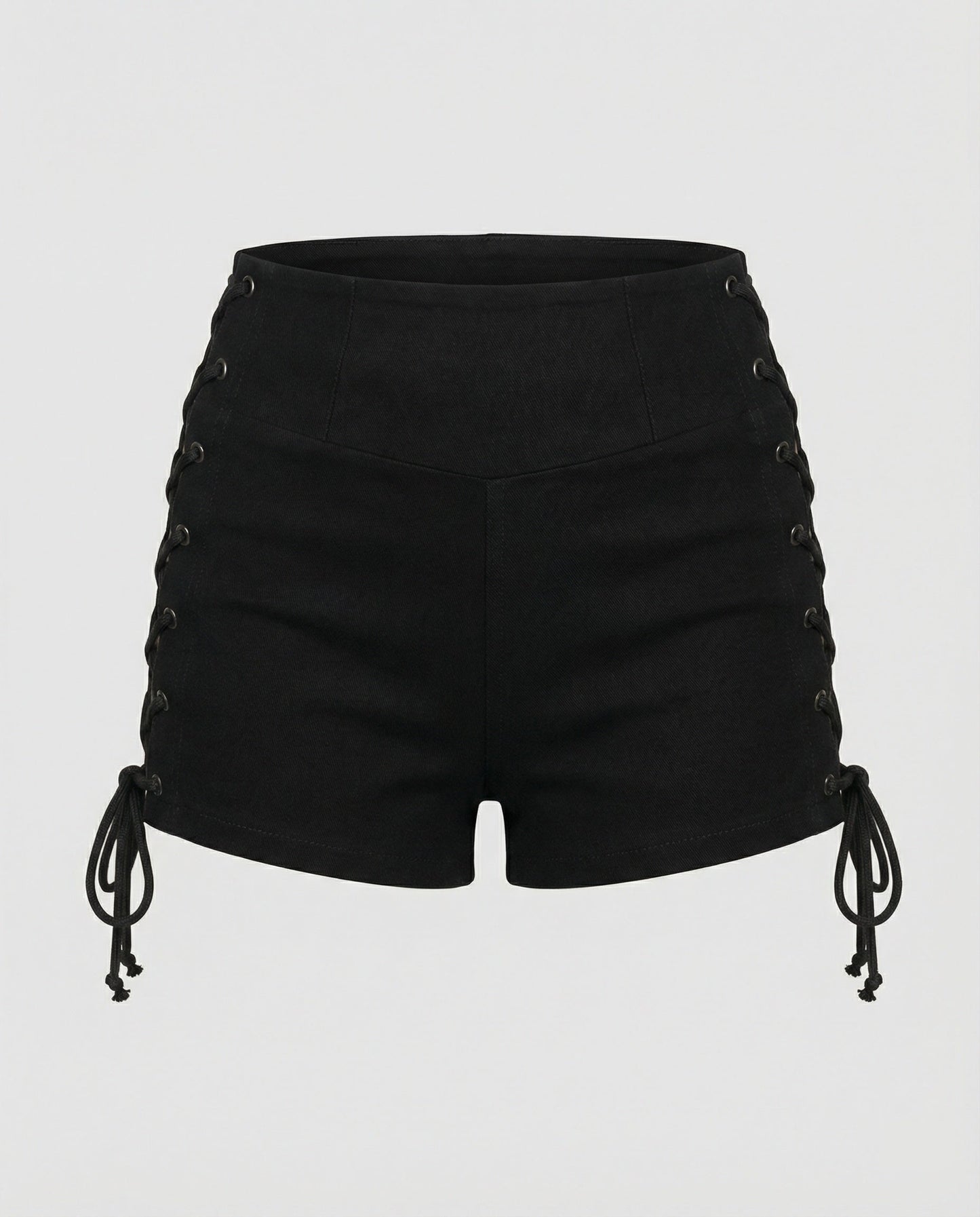 Damen Shorts High Waist Elastisch Schnürung
