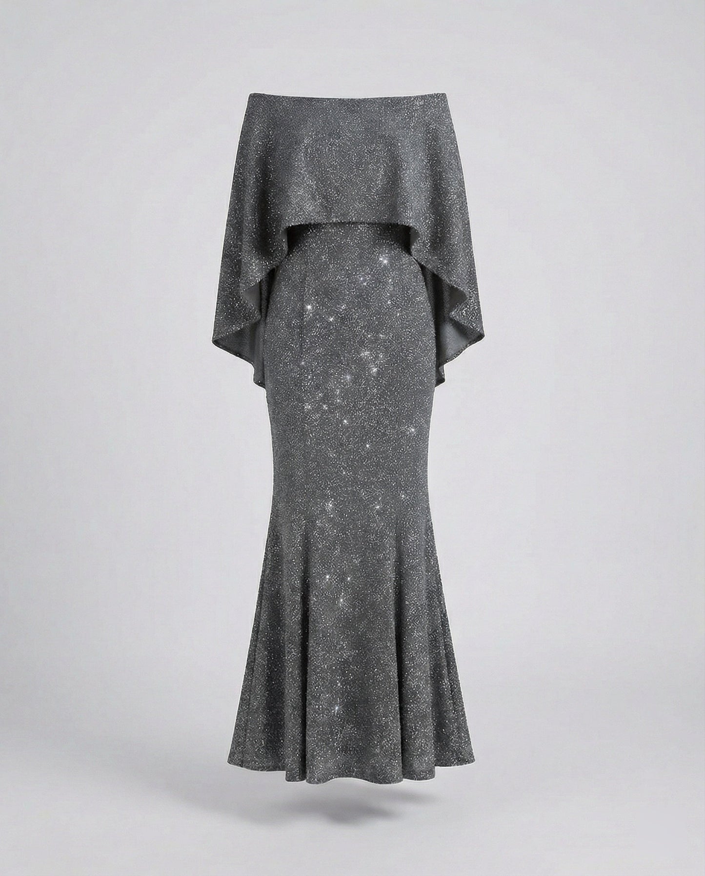 Elegantes Abendkleid Off-Shoulder Damenkleid Glitter