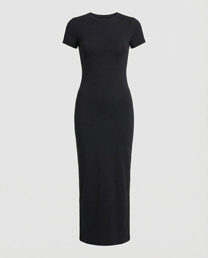 Figurbetontes Maxikleid Damen Kurzärmelig Elegant