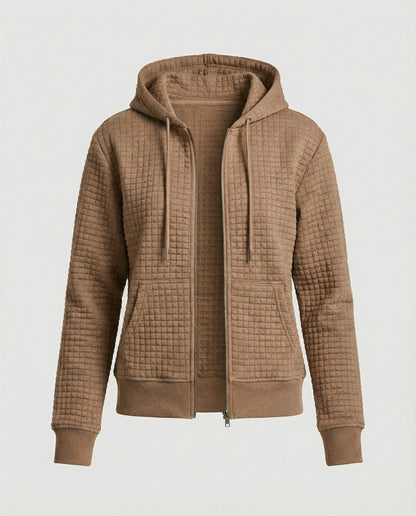 Damen Hoodie Zip Up Freizeitjacke Sportlich