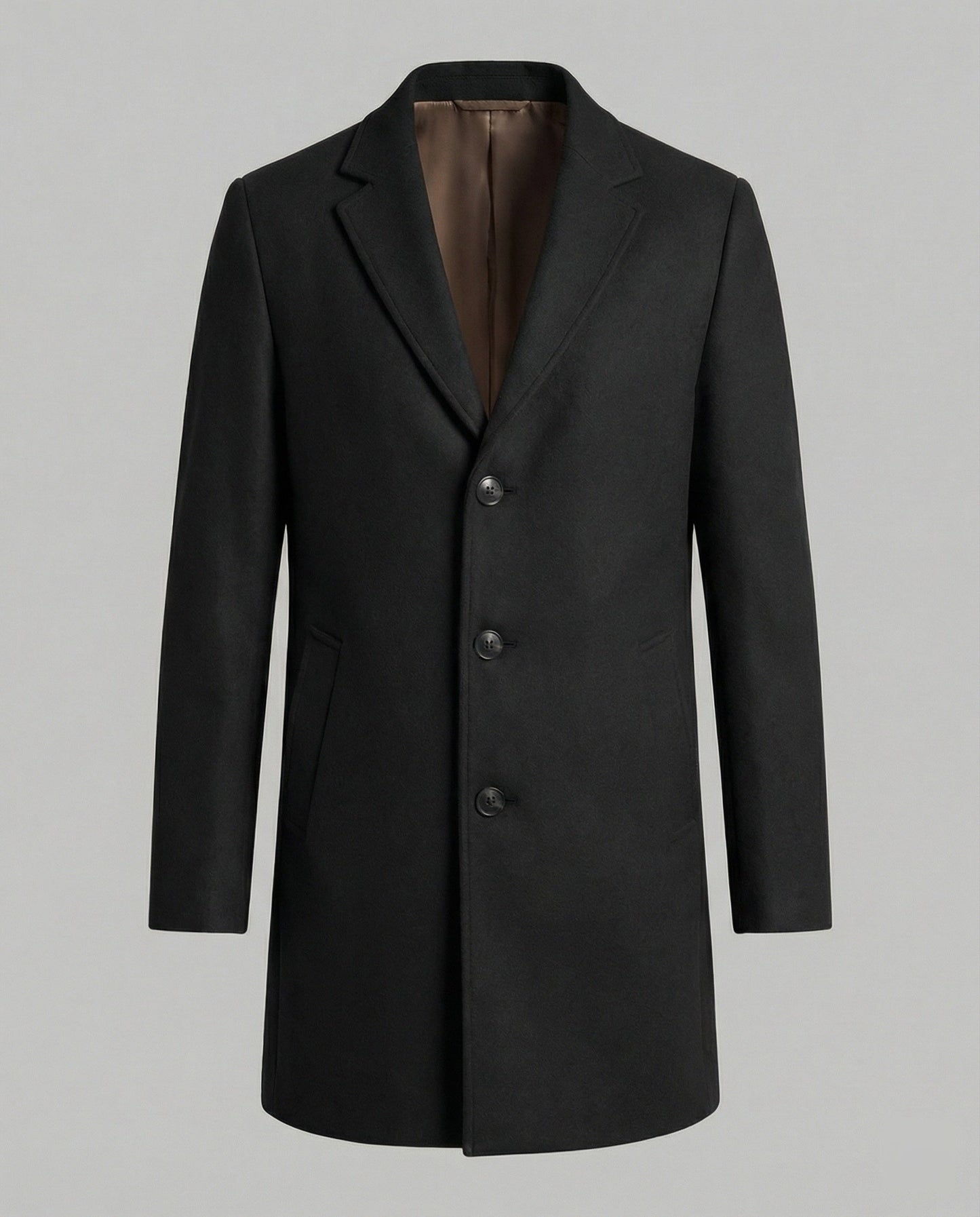 Herren Trenchcoat Lang Lederoptik Elegante