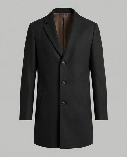 Herren Trenchcoat Lang Lederoptik Elegante