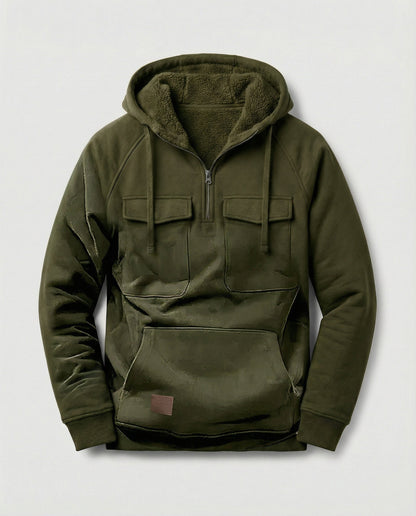 Männer Hoodie Klassisch Vieltaschen Bequem