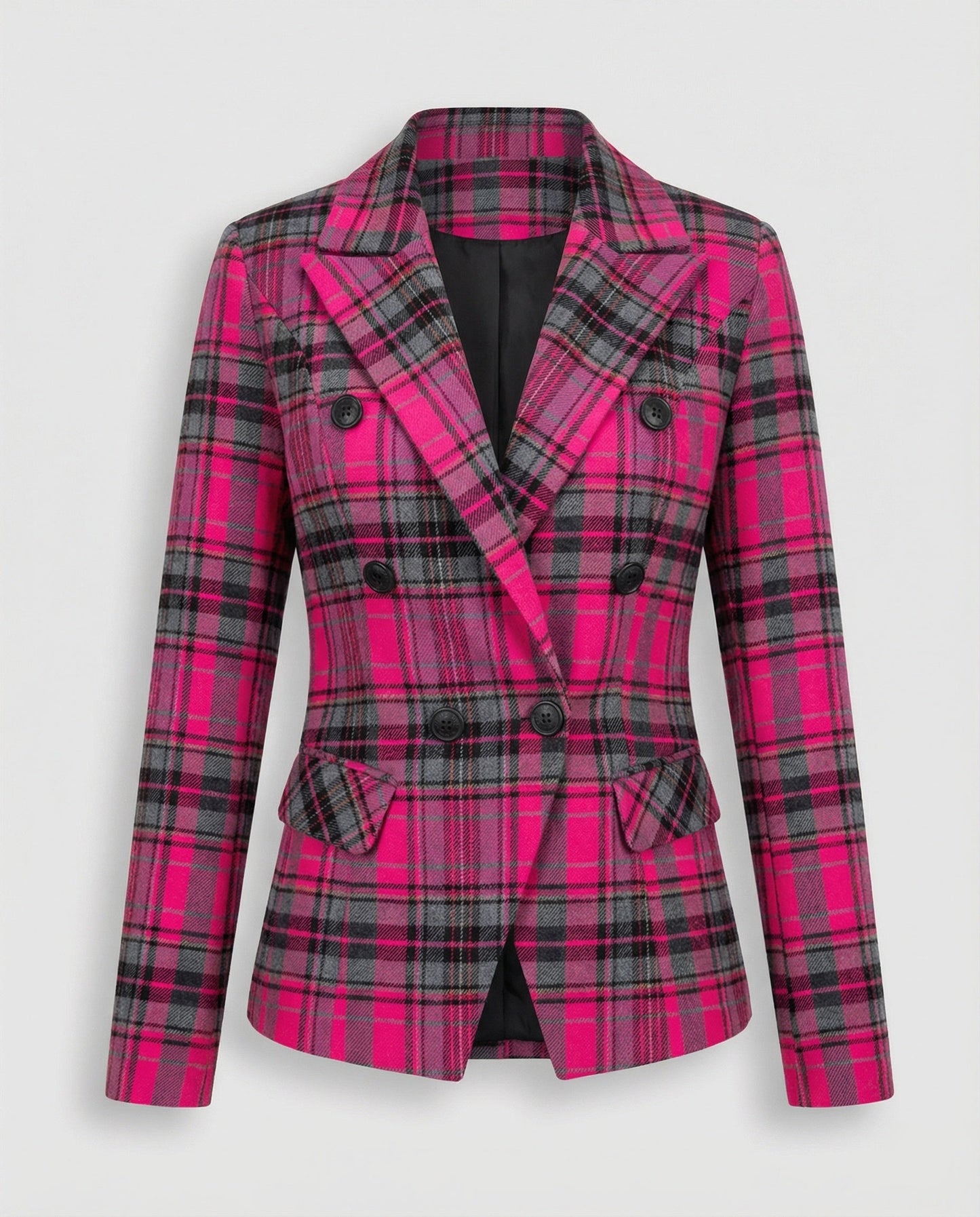 Damen Blazer Karierter Moderner Business Stil