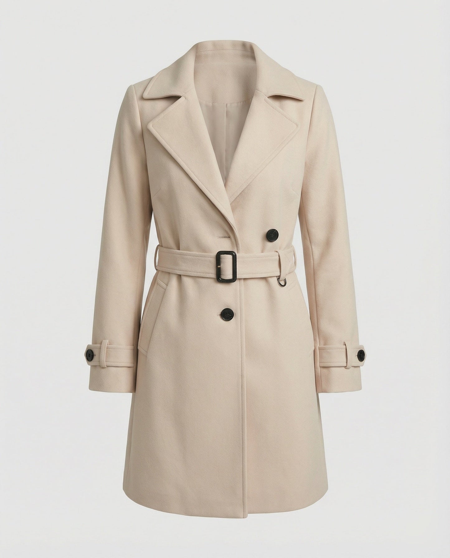 Eleganter Damen Trenchcoat Mit Gürtel Modern