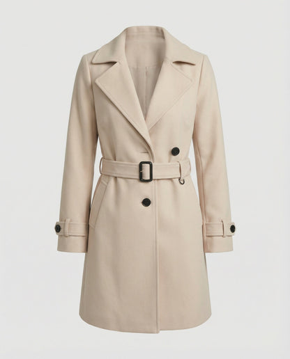 Eleganter Damen Trenchcoat Mit Gürtel Modern