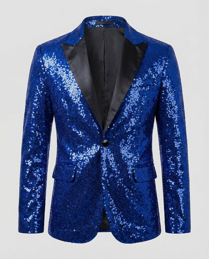 Glamour Blazer Pailletten Damen Jacke