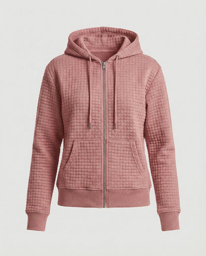 Damen Hoodie Zip Up Freizeitjacke Sportlich