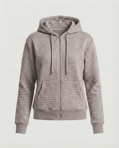 Damen Hoodie Zip Up Freizeitjacke Sportlich