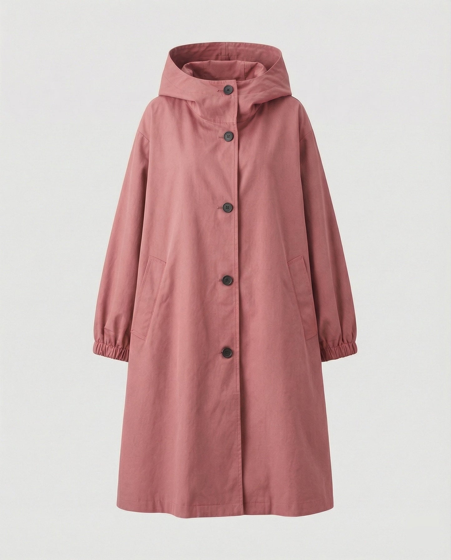 Lange Damenjacke mit Kapuze Stilvoll Modern