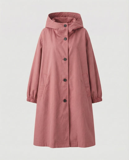 Lange Damenjacke mit Kapuze Stilvoll Modern