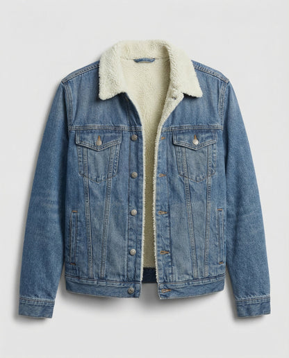 Warme Denim Jacke Herren Winter