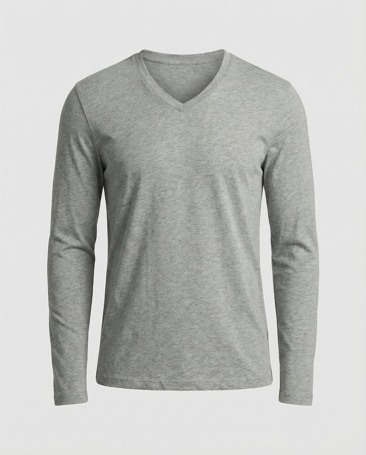 Herren Langarmshirt V-Ausschnitt Modern Trendy