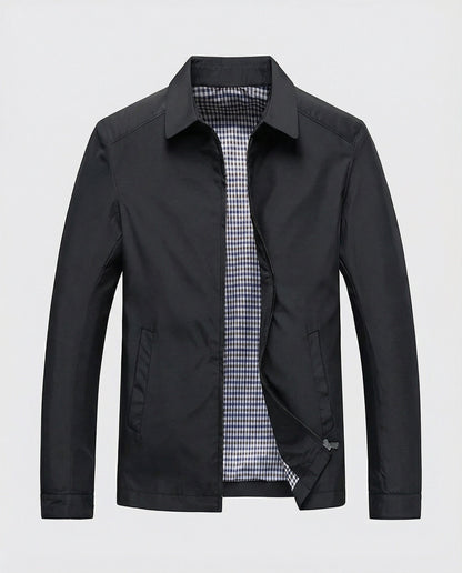 Herren Winterjacke Warm Elegant Schwarz