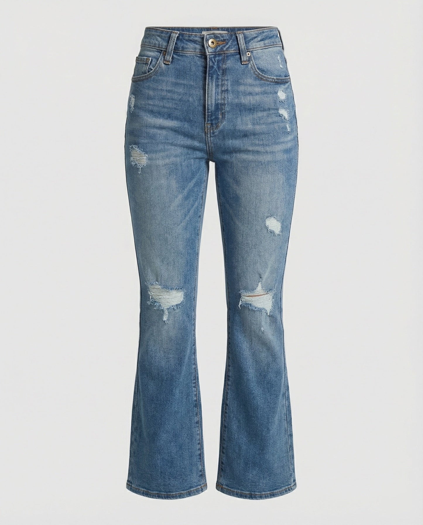 Damen Jeans Hohe Taille Vintage Bootcut Damenjeans