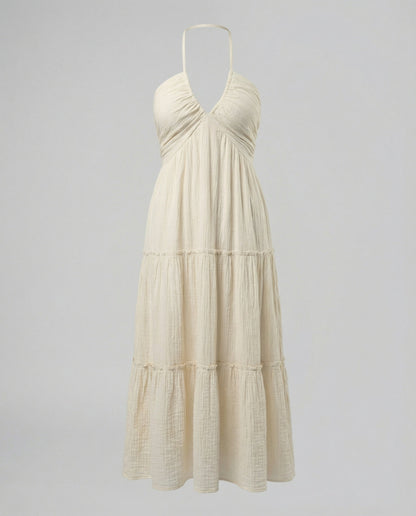 Damen Maxikleid Fließend Lang Elegant