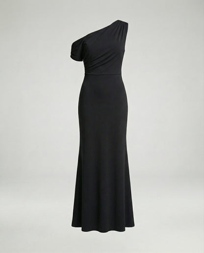 Elegantes Abendkleid Figurbetont Asymmetrisch Lang