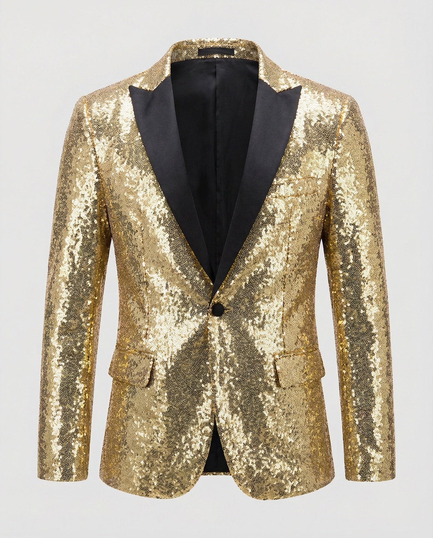 Eleganter Pailletten Blazer Herren Glitzer