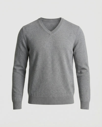 Feinstrick Pullover V-Ausschnitt Herren