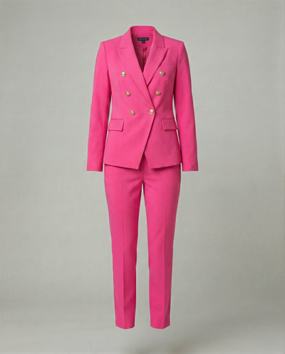 Damen Blazer Satz Schick Modern Knopf