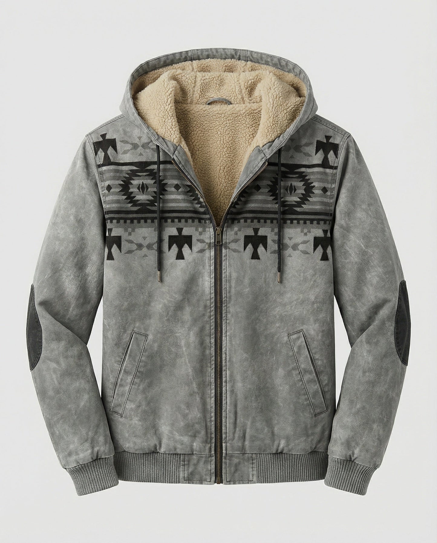 Herren Kapuzenjacke Tribal Print Sportlich