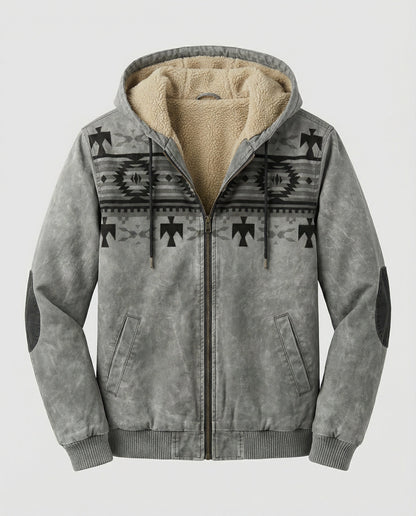 Herren Kapuzenjacke Tribal Print Sportlich