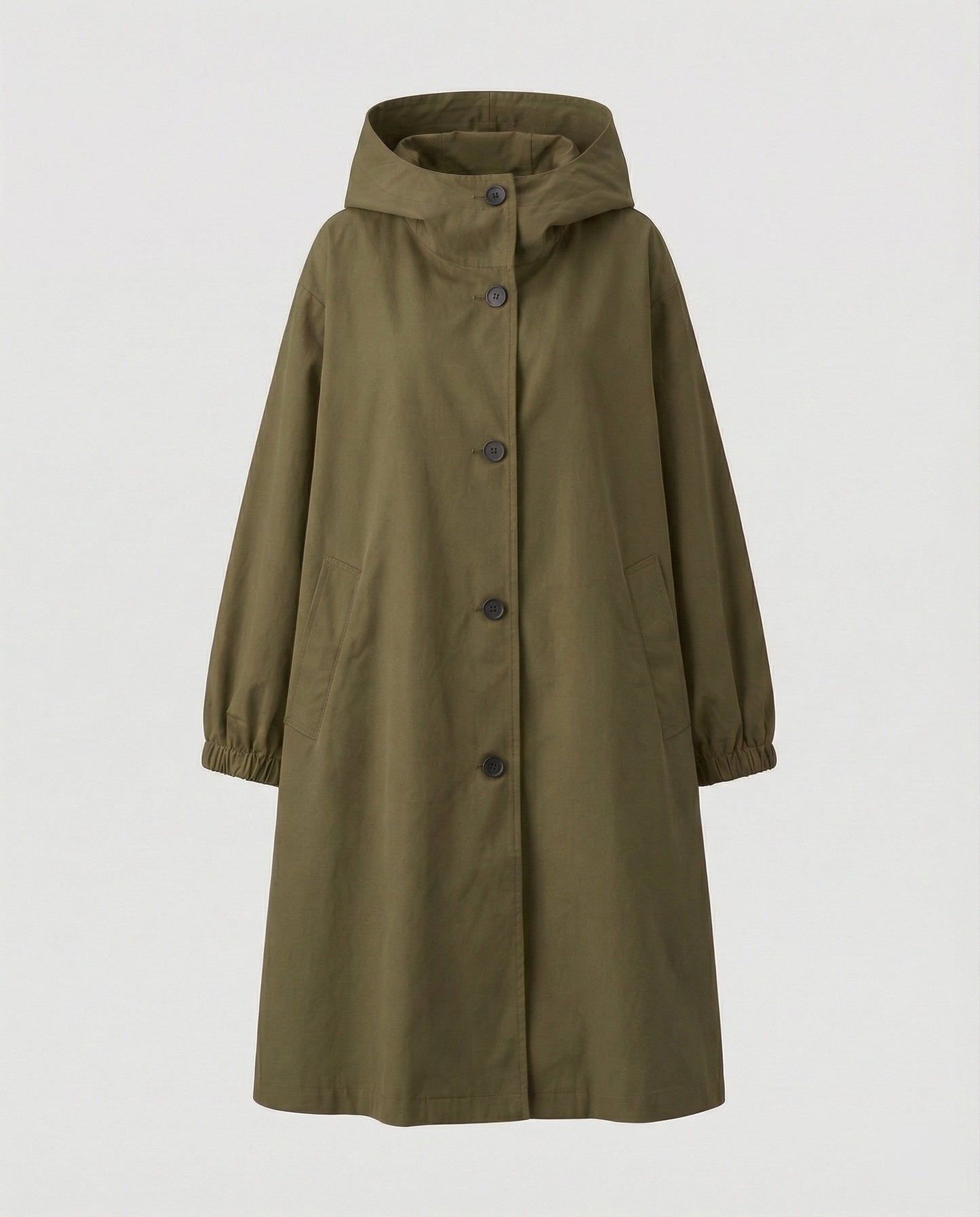 Lange Damenjacke mit Kapuze Stilvoll Modern