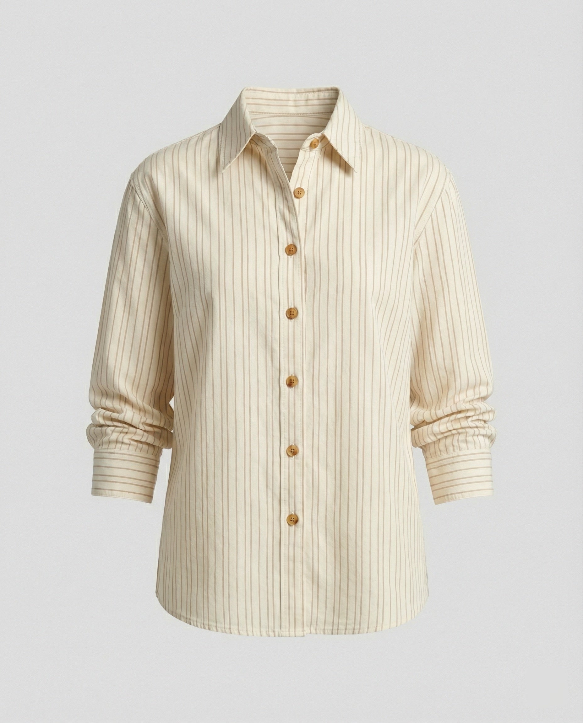 Damen Bluse Streifenmuster Elegante Slimfit - BerlinGlamour
