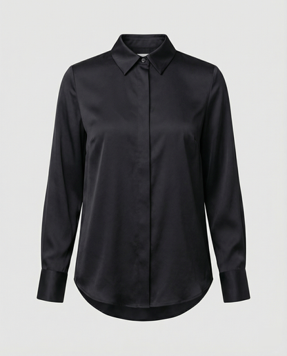 Elegante Damenbluse Satin Klassiker Zeitlos Modern