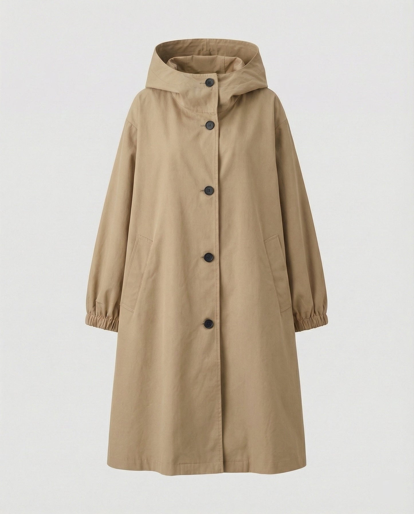 Lange Damenjacke mit Kapuze Stilvoll Modern