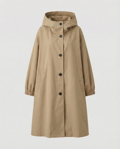 Lange Damenjacke mit Kapuze Stilvoll Modern