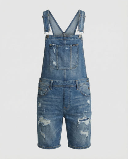 Herren Latzhose Used-Look mit abnehmbaren Trägern Jeans