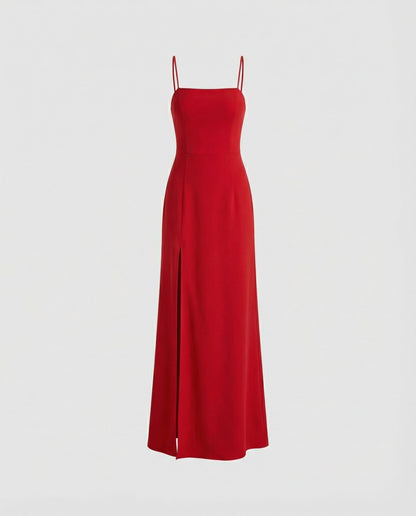 Elegantes Abendkleid Damen Lang Schlitz Cocktailkleid