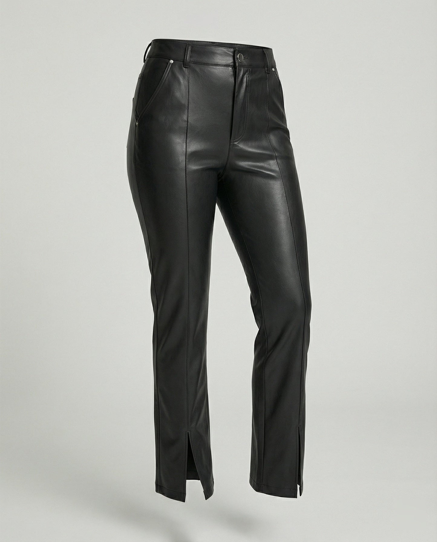 Damen Leggings Elegante Stretch Kunstleder