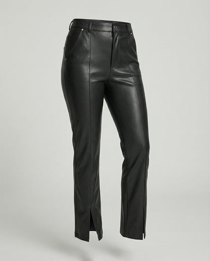 Damen Leggings Elegante Stretch Kunstleder