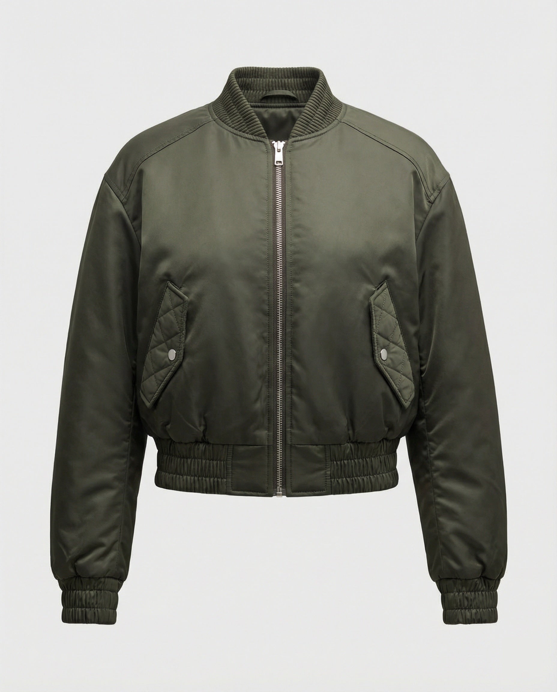 Damen Bomberjacke Hochgeschlossen mit Kapuze - BerlinGlamour