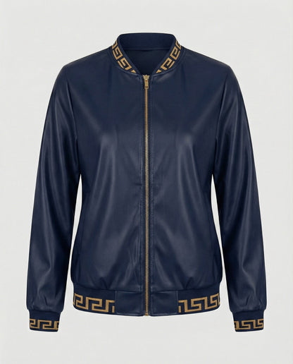 Langarmjacke Geoprint Trendig Damen Jacke