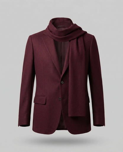 Damen Blazer Jacke Elegante Mit Schal