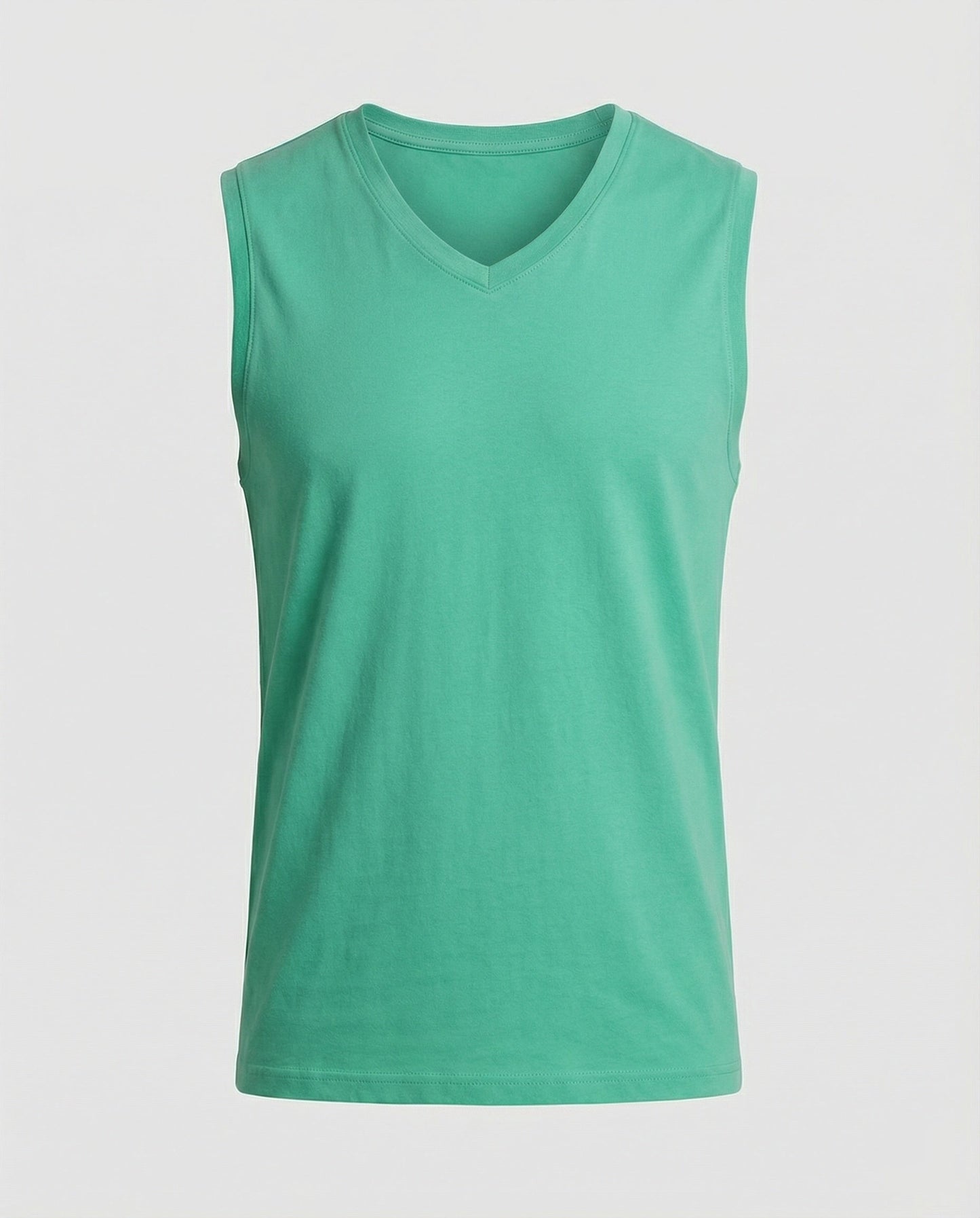 Herren Tanktop Ärmellos Stretch V-Ausschnitt Sportlich