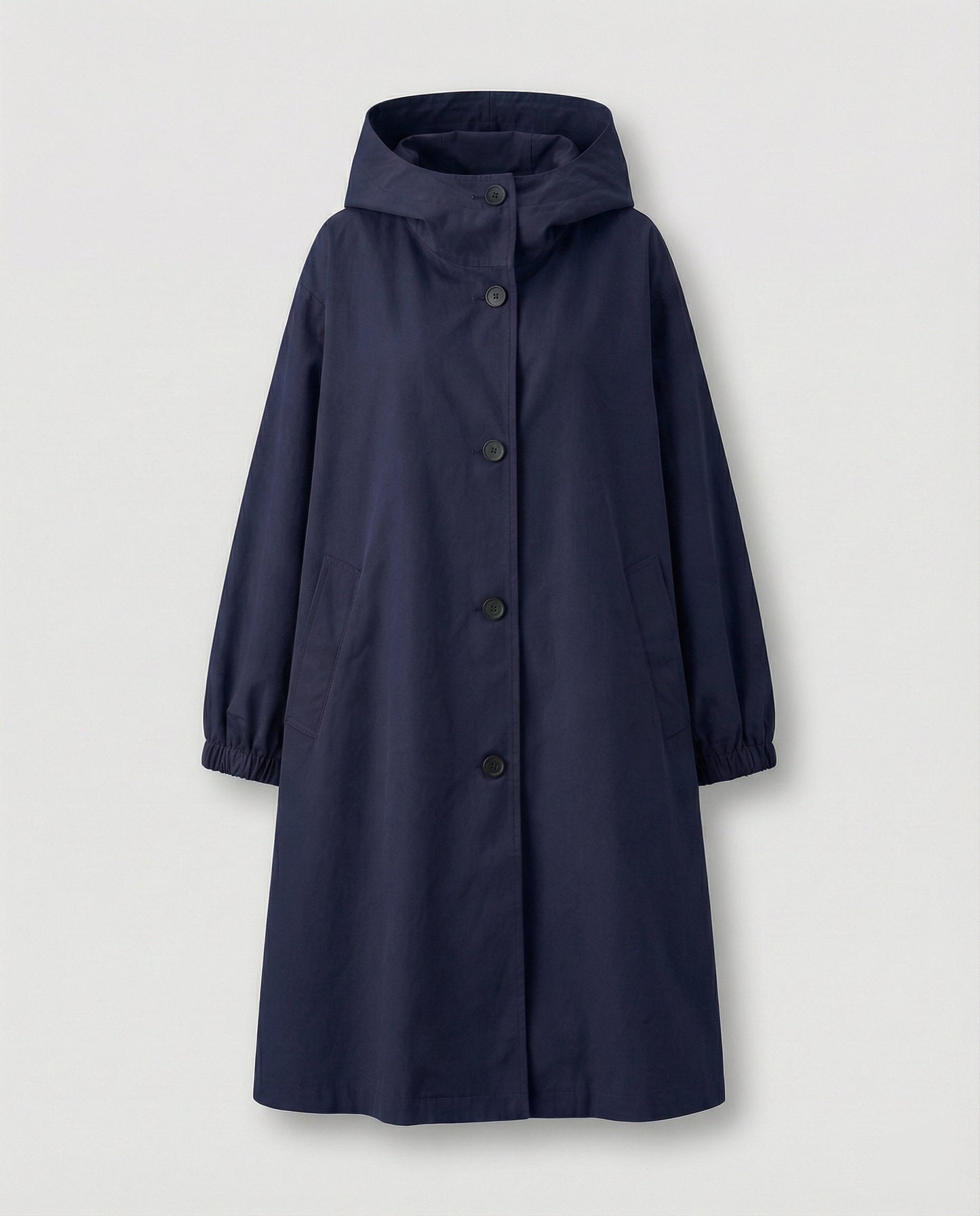 Lange Damenjacke mit Kapuze Stilvoll Modern
