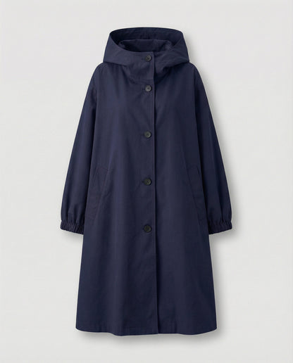 Lange Damenjacke mit Kapuze Stilvoll Modern
