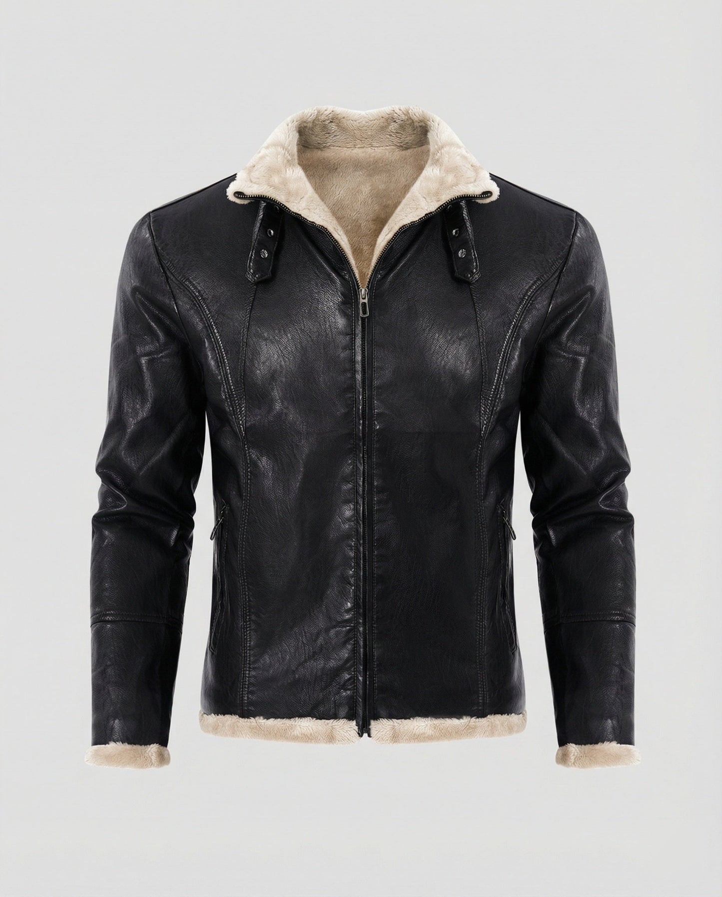 Lederjacke Herren Warm Lederjacke Innenfutter