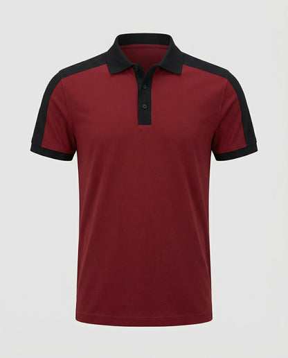 Herren Poloshirt Kontrastkragen Modern Slimfit