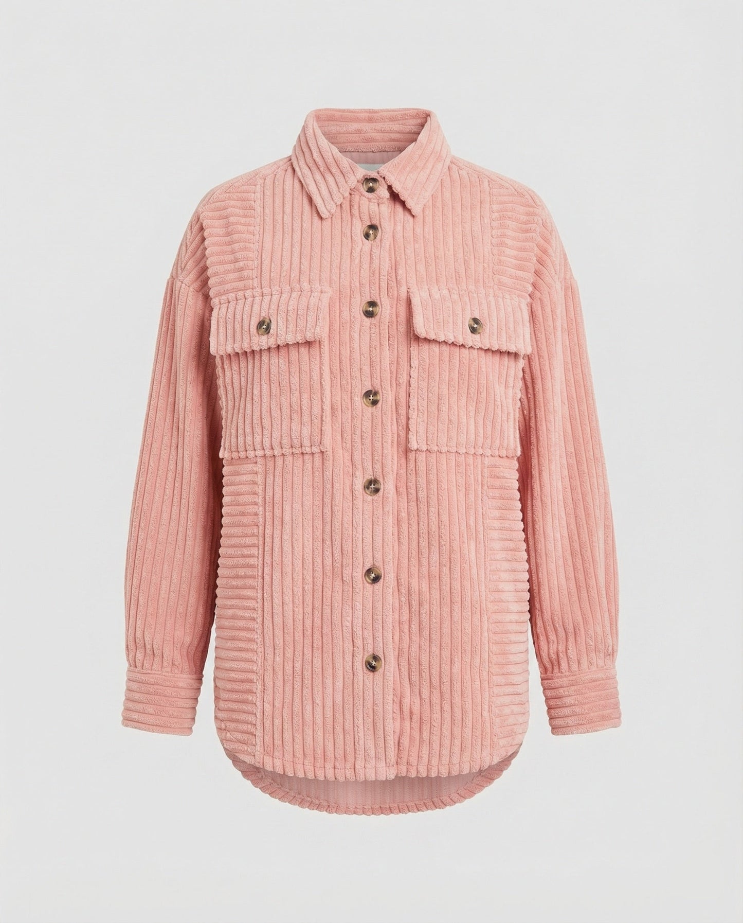Lässige Damen Cordjacke Mit Taschen Bequem