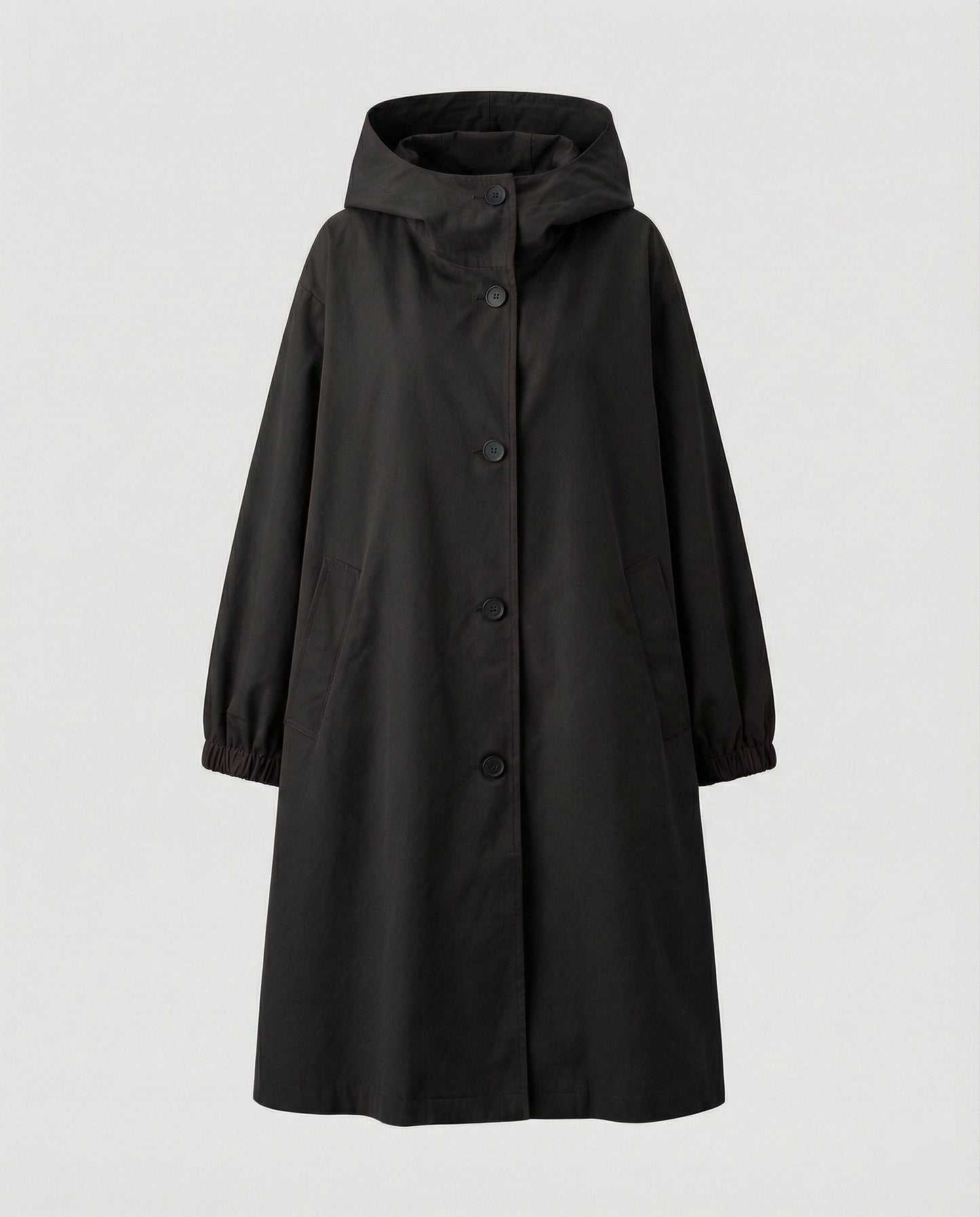Lange Damenjacke mit Kapuze Stilvoll Modern