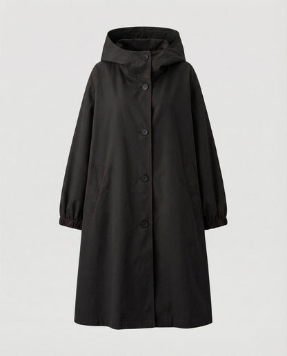 Lange Damenjacke mit Kapuze Stilvoll Modern