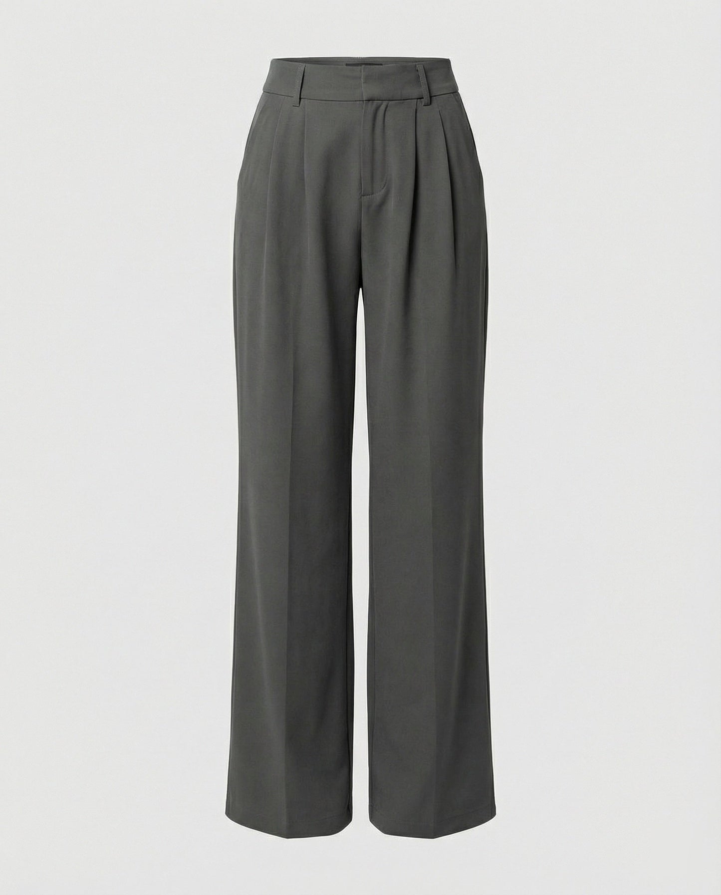 Elegante Damen Bundfaltenhose Slim Fit