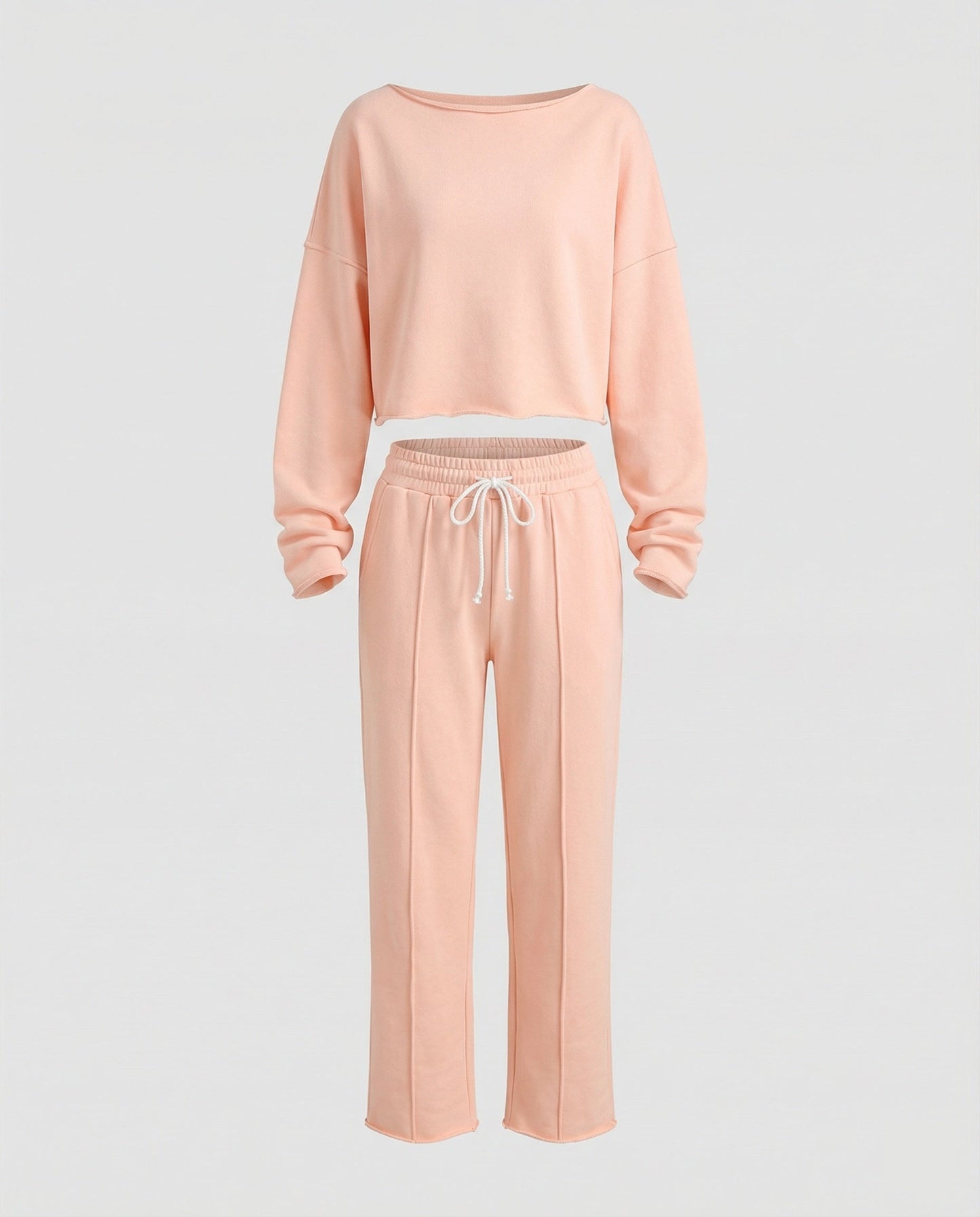 Damen Sweatshirt Set Bequem Weite Hose Casual