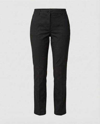 Damen Businesshose Hochtailliert Elegant Schwarz